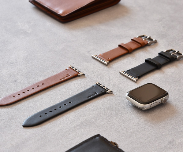 スマートウォッチ レザーバンドL（Apple Watch対応） 45mmサイズ 詳細画像 クロ 29