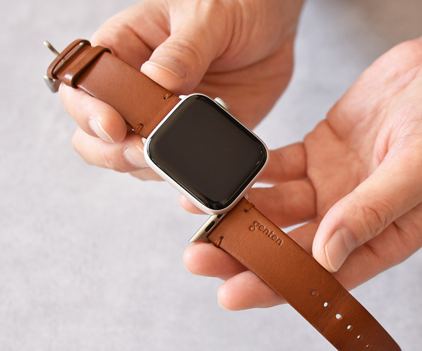 スマートウォッチ レザーバンドS（Apple Watch対応） 41mmサイズ 詳細画像 クロ 22
