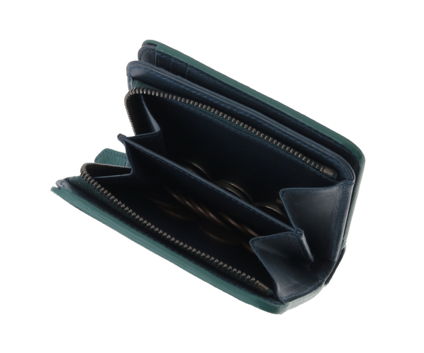 【新色】ダイヤカットワーク　二つ折り財布 詳細画像 ブルーグリーン 12