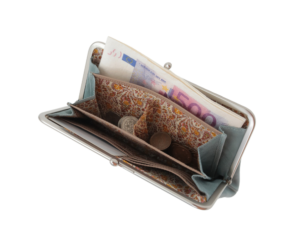 アンティーコ&times;LIBERTY 口金長財布 詳細画像 グレージュ 8